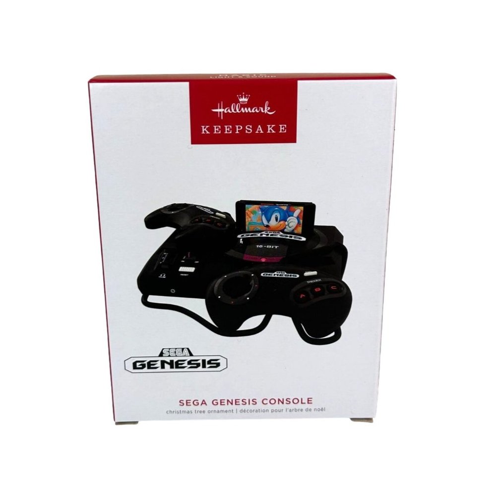 Hallmark Sega Genesis Console Christmas Ornament 2022 NEW Sound, Sonic Hedgehog